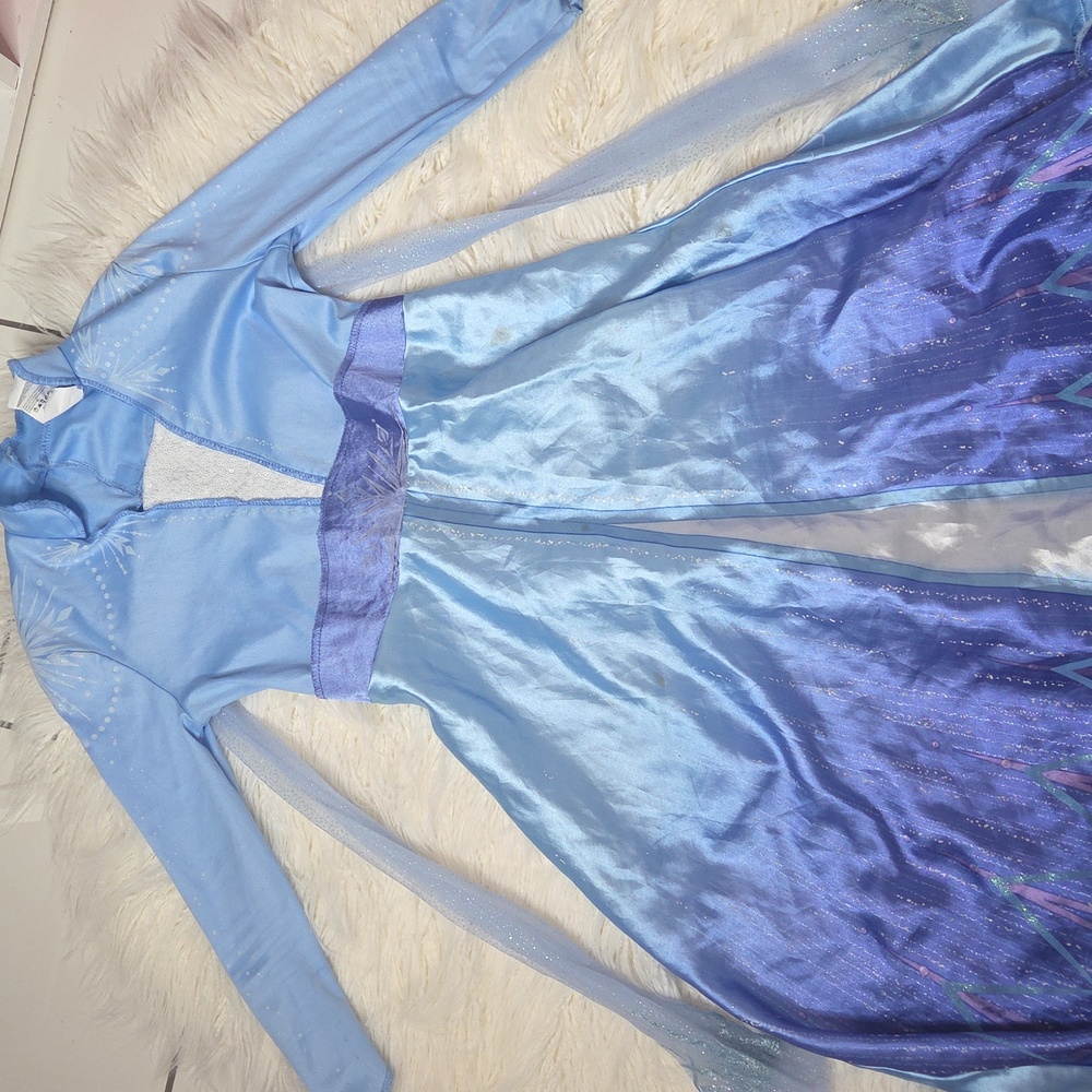 Disney Frozen Elsa Long Sleeve Costume Dress Sz 7/8
